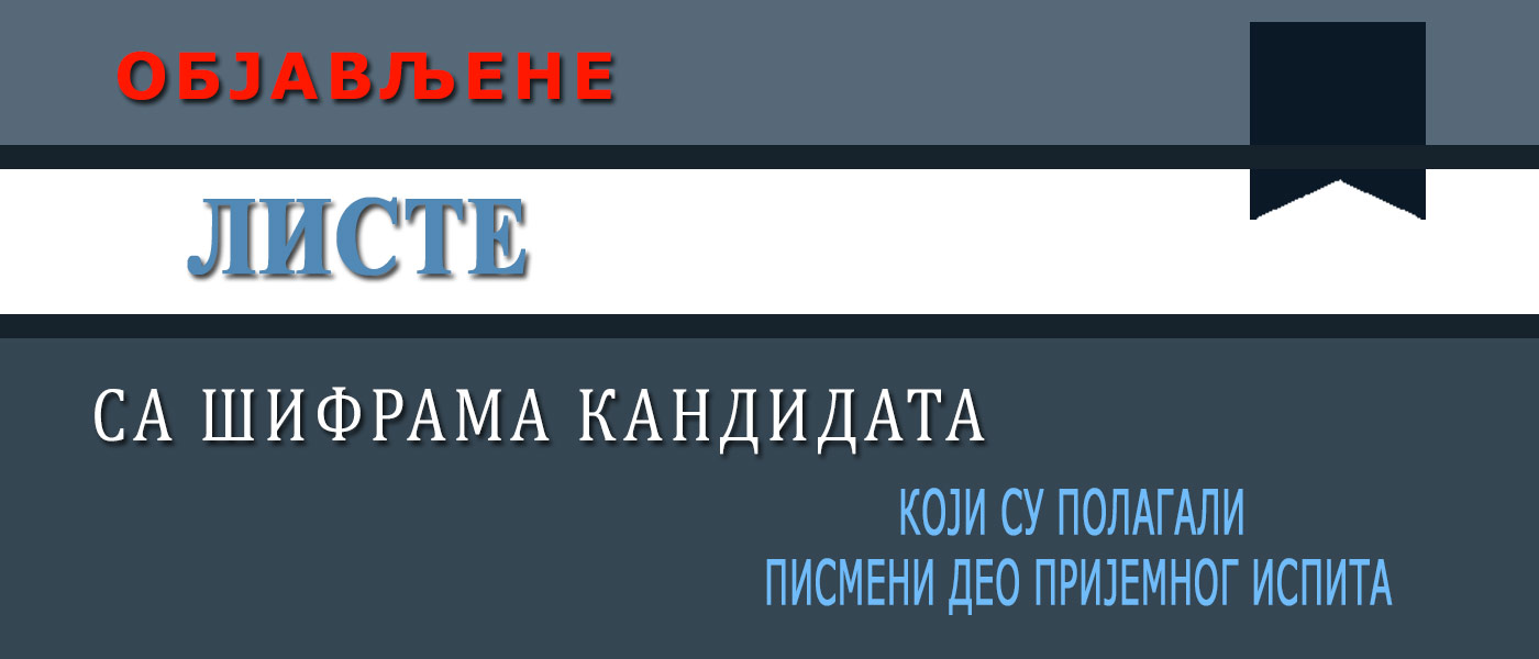 Liste sa šiframa kandidata - 08. mart, 2021. Liste sa šiframa kandidata - 08. mart, 2021.