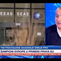 Tanjug, gost emisije „Tačno u 15“ direktor Nenad Vujić o pobedi tima Pravosudne akademije na takmičenju EU timova u oblasti primene prava EU-3