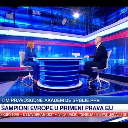 Tanjug, gost emisije „Tačno u 15“ direktor Nenad Vujić o pobedi tima Pravosudne akademije na takmičenju EU timova u oblasti primene prava EU-4