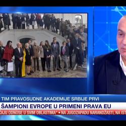 Tanjug, gost emisije „Tačno u 15“ direktor Nenad Vujić o pobedi tima Pravosudne akademije na takmičenju EU timova u oblasti primene prava EU-6