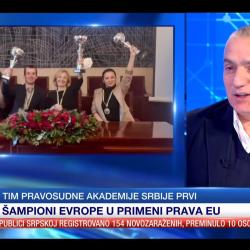 Tanjug, gost emisije „Tačno u 15“ direktor Nenad Vujić o pobedi tima Pravosudne akademije na takmičenju EU timova u oblasti primene prava EU-7