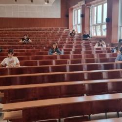 Photo from the written part of the entrance exam in Niš [2]