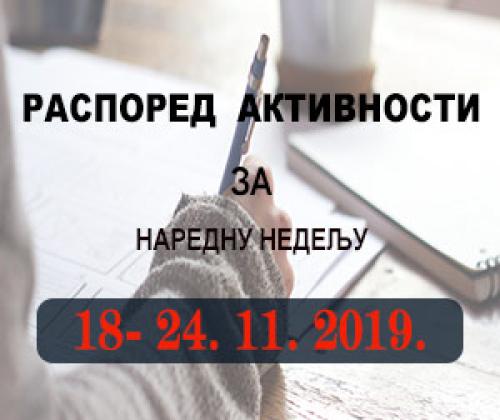 Raspored obuka Pravosudne akademije za period 18.11 - 24.11.2019. godine