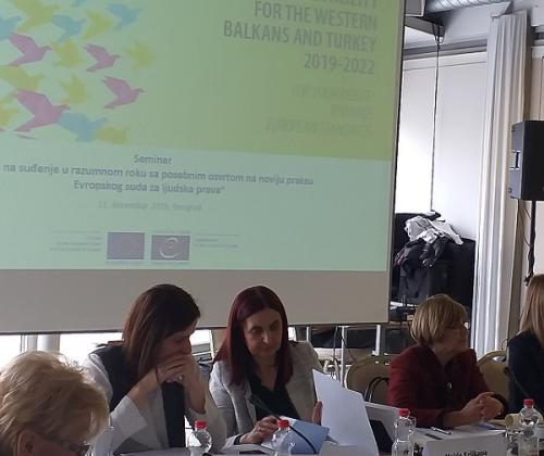 Beograd, seminar 11.12.2019 - “Pravo na suđenje u razumnom roku sa posebnim osvrtom na (skoriju) praksu Evropskog suda za ljudska prava u odnosu na Srbiju“
